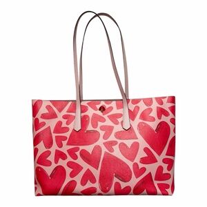 Kate Spade Red Pink Heart Valentine Love Molly Tote Bag